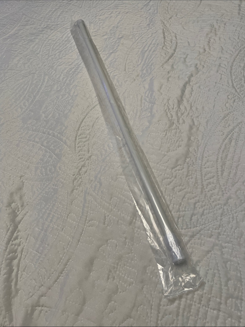 NWOT White Steel Tension Rod Still in Original Packaging Bought Too Many